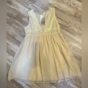 Hem & Thread Cream Dress
